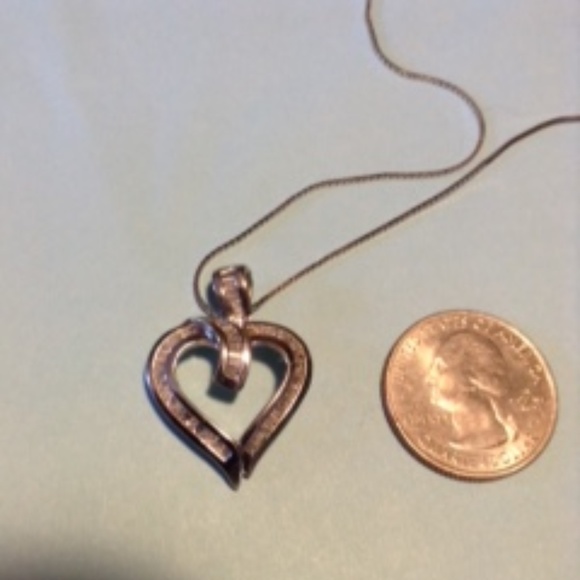 14KWG Baguette Diamond 20” Pendant - Picture 3 of 4